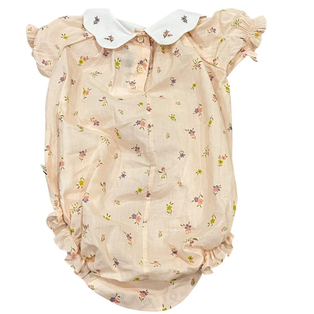 Early Sunday Tiny Flower Betty Bubble Romper 3/6 Months NWT - Picture 4 of 7